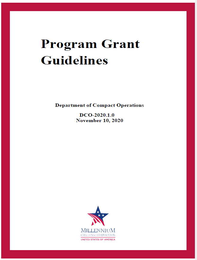 MCC Program Grant Guidelines
